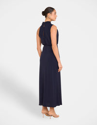 Billie High Neck Cowl Dress