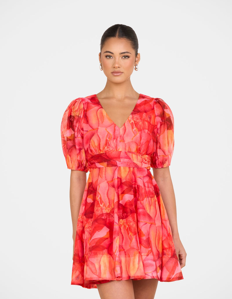 Cammi Puff Sleeve Mini Dress