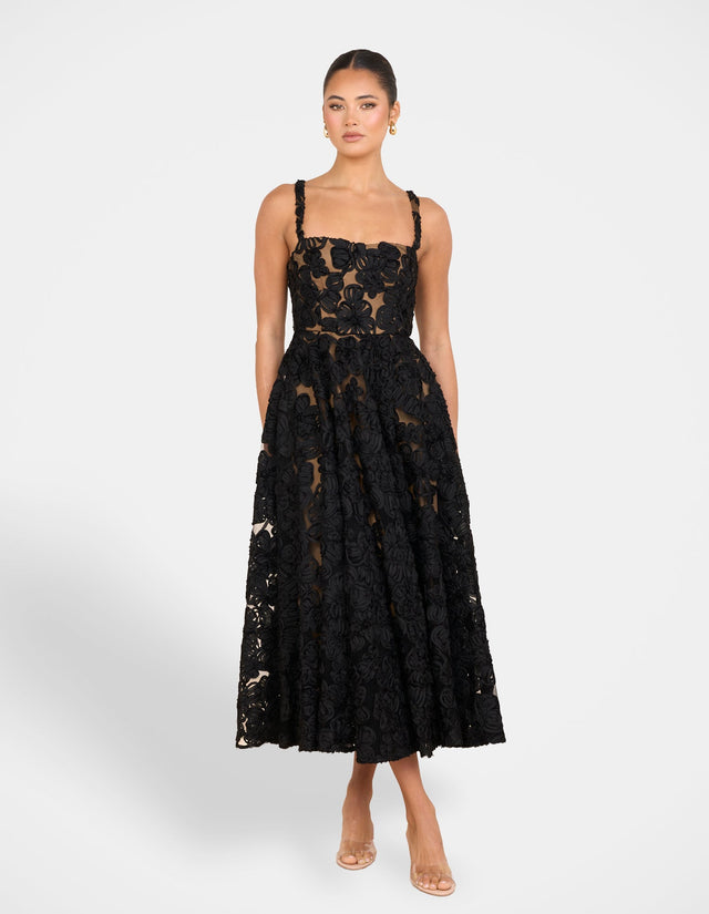 Hermione A-line Midi Dress