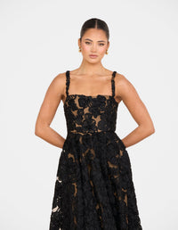 Hermione A-line Midi Dress