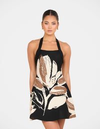 Aislyn Halter Knit Mini Dress