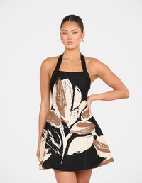 Aislyn Halter Knit Mini Dress