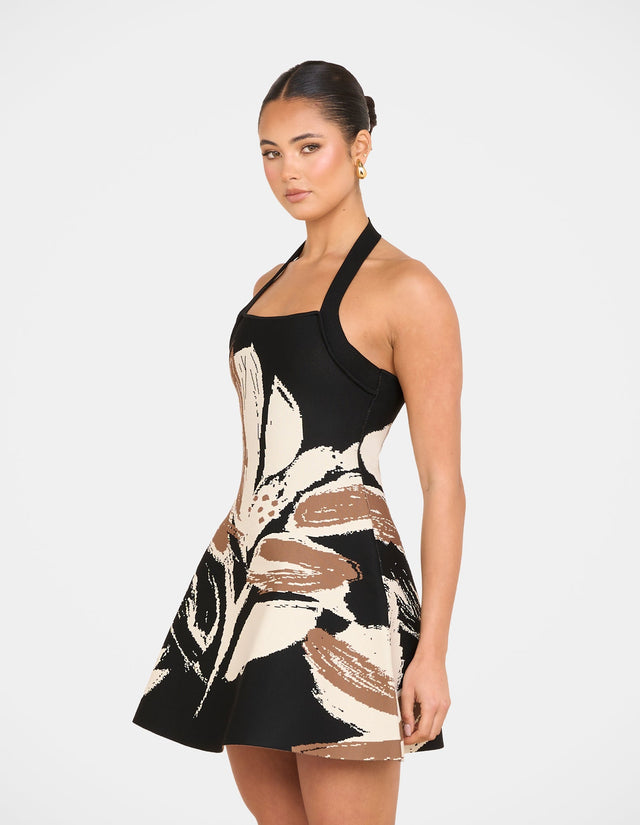 Aislyn Halter Knit Mini Dress