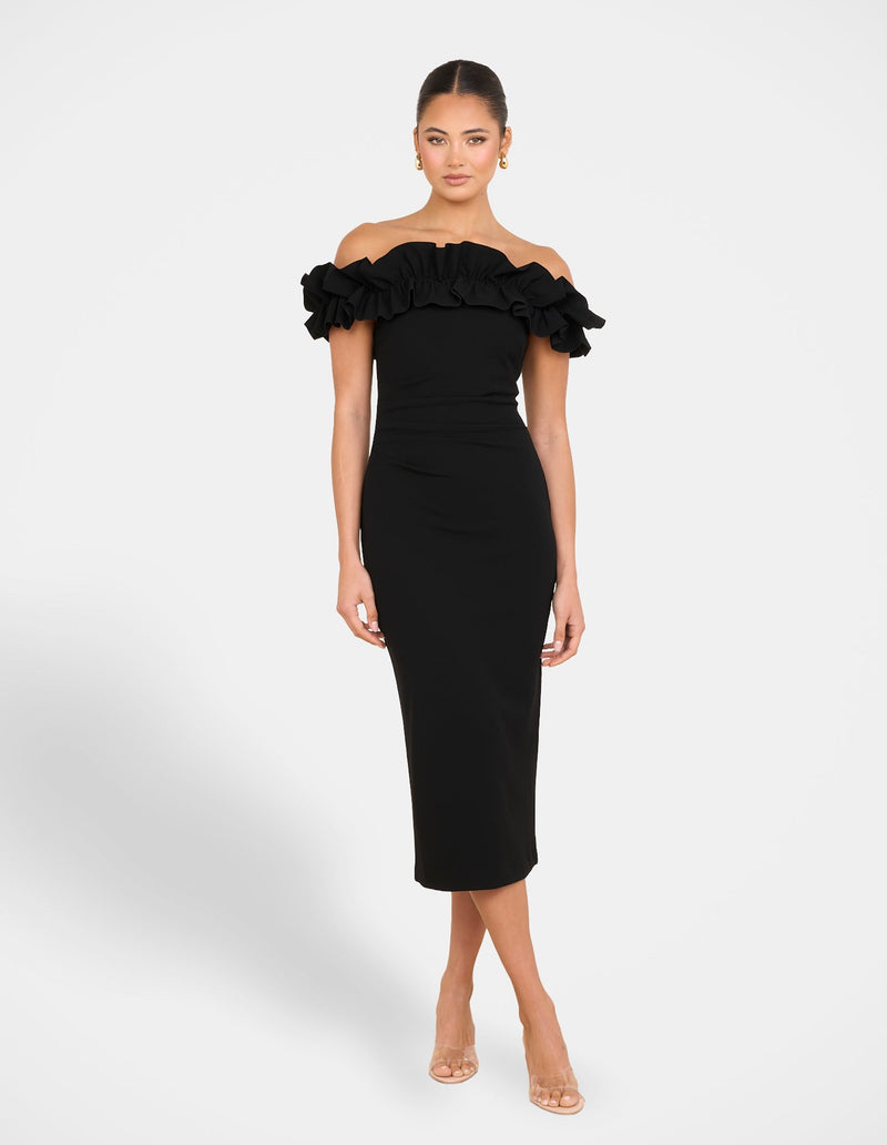 Corey Off Shoulder Midi Dress
