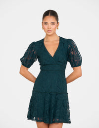 Ellaria Puff Sleeve Mini Dress
