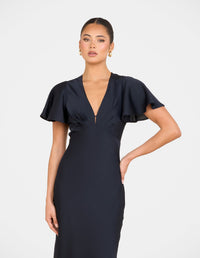 Natasia Flutter Sleeve Maxi