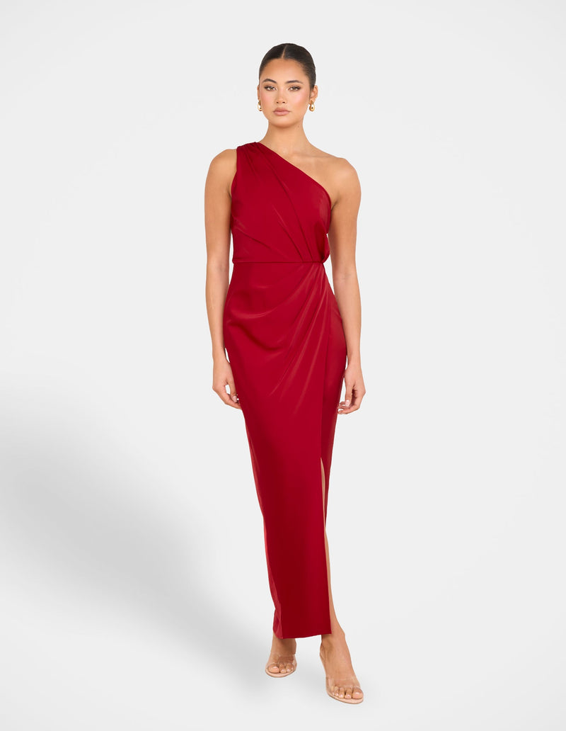 Ulya One Shoulder Satin Gown