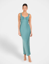 Gala Bias Cut Satin Maxi Dress