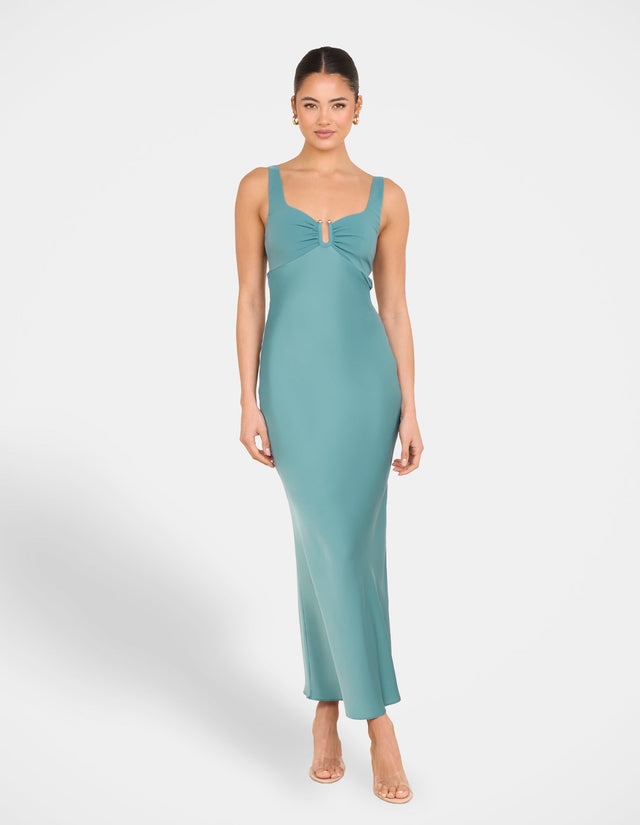 Gala Bias Cut Satin Maxi Dress