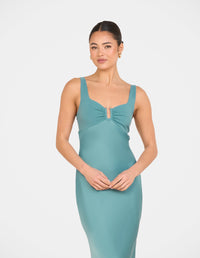 Gala Bias Cut Satin Maxi Dress