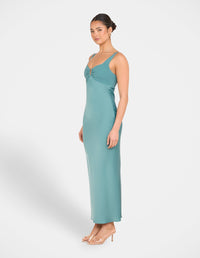 Gala Bias Cut Satin Maxi Dress