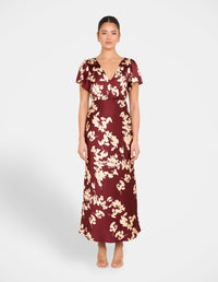 Genoa Satin Maxi Dress