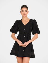 Hiram Puff Sleeve Mini Dress