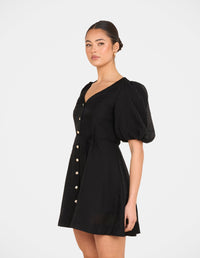 Hiram Puff Sleeve Mini Dress