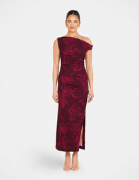 Skyla One Shoulder Midi Dress
