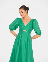 Gemma Puff Sleeve Midi Dress