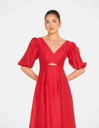 Gemma Puff Sleeve Midi Dress