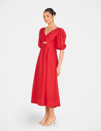 Gemma Puff Sleeve Midi Dress