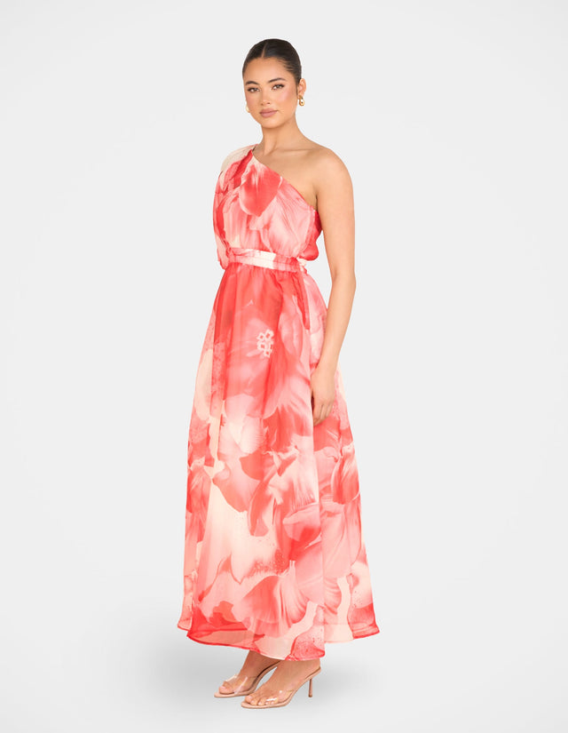 Quartz One Shoulder Maxi Dress