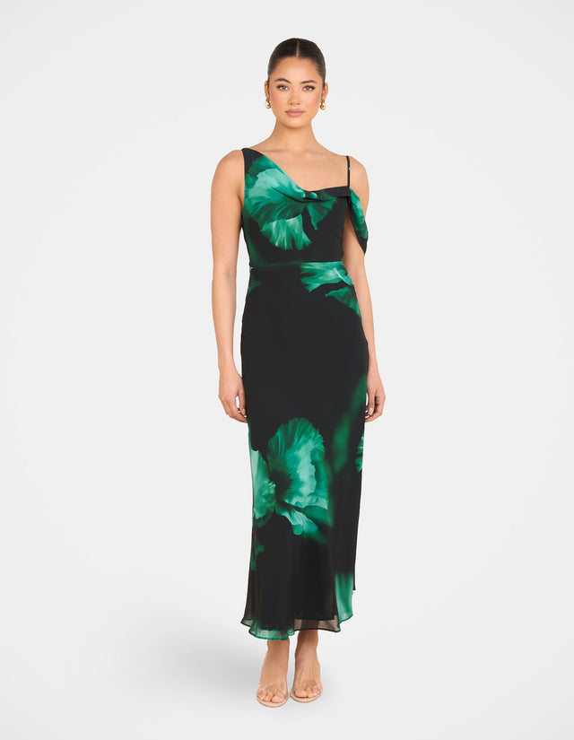 Oakley Cowl Neck Maxi Dress