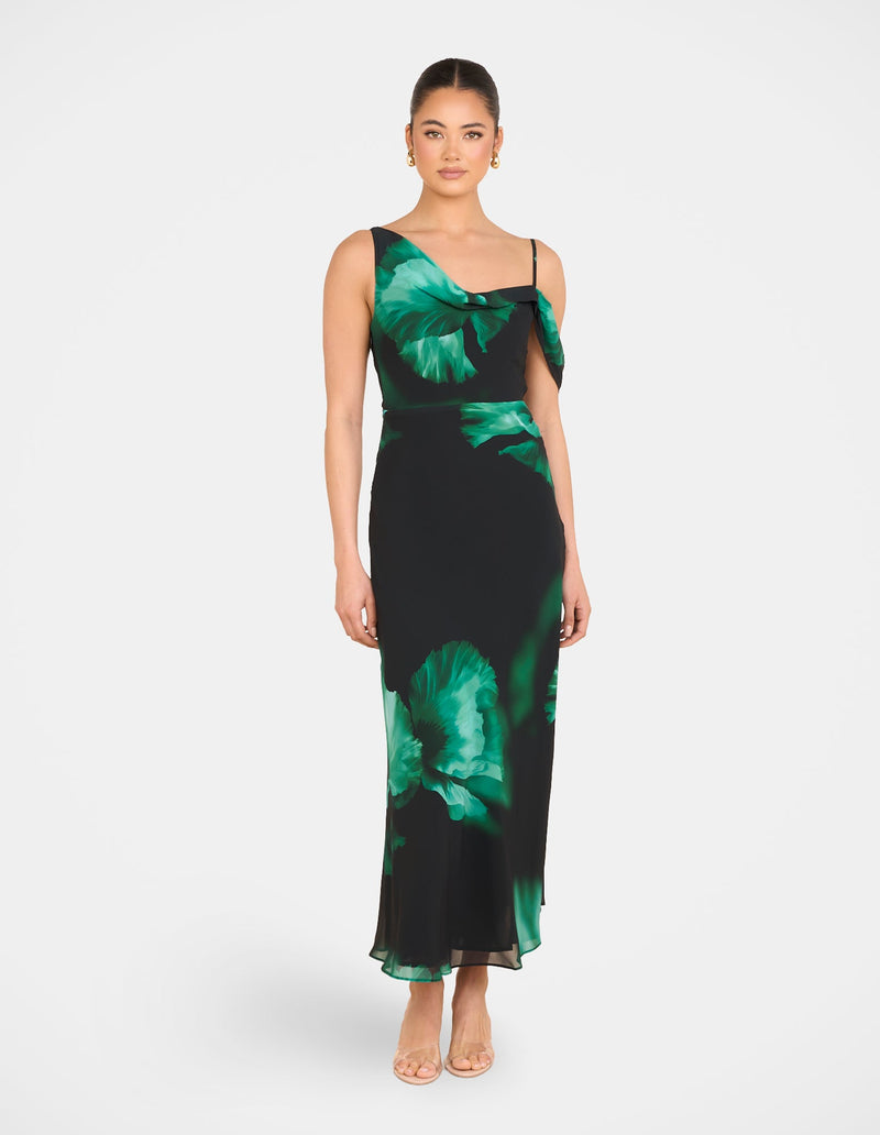Oakley Cowl Neck Maxi Dress
