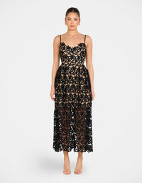 Warna Lace Midi Dress