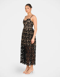 Warna Lace Midi Dress