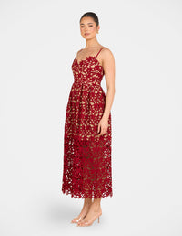 Warna Lace Midi Dress