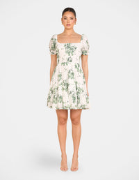 Carlita Puff Sleeve Mini Dress