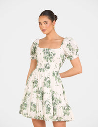 Carlita Puff Sleeve Mini Dress