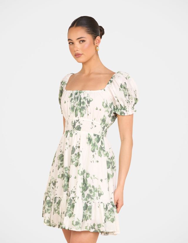 Carlita Puff Sleeve Mini Dress