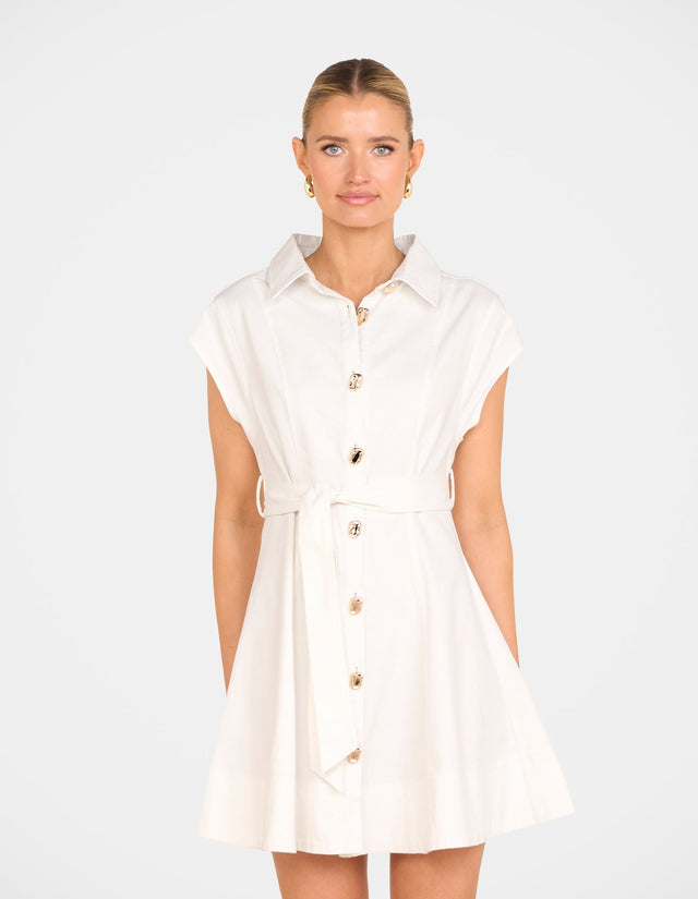 Filips Button Front Mini Dress
