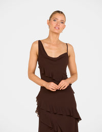 Wendy Tier Frill Maxi Dress