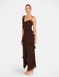 Wendy Tier Frill Maxi Dress