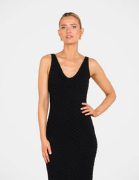 Qia Sleeveless Knit Midi Dress