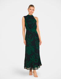Olandra High Neck Maxi Dress