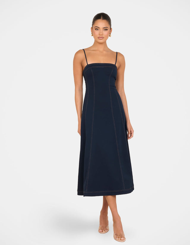 Quay Denim A-line Maxi Dress