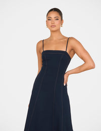 Quay Denim A-line Maxi Dress