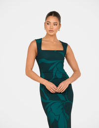 Iona Square Neck Midi Dress