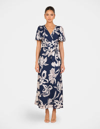 Lila Cross Over Maxi Dress