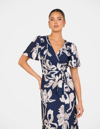 Lila Cross Over Maxi Dress