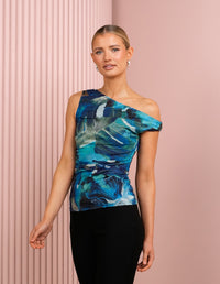 Soosie Off Shoulder Mesh Top