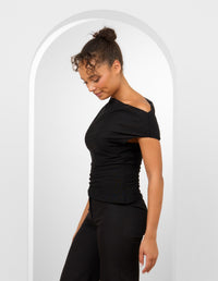 Faye Asymmetrical Mesh Top