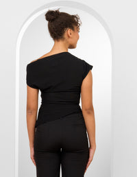 Faye Asymmetrical Mesh Top