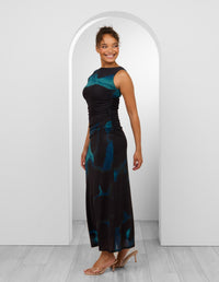 Nandini Twist Mesh Maxi Dress