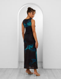 Nandini Twist Mesh Maxi Dress