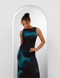 Nandini Twist Mesh Maxi Dress