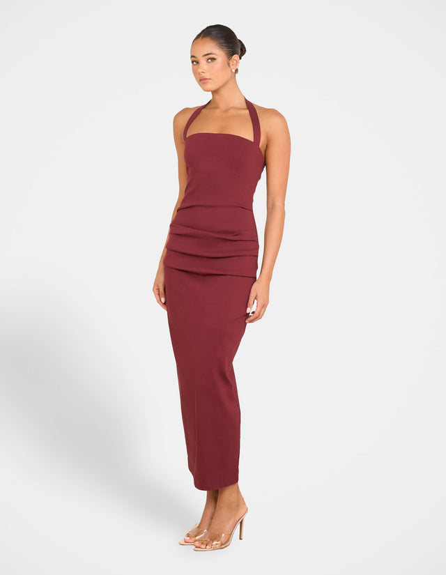 Diane Halter Neck Midi Dress