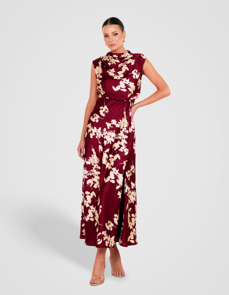 Aisha Cowl Neck Maxi Dress