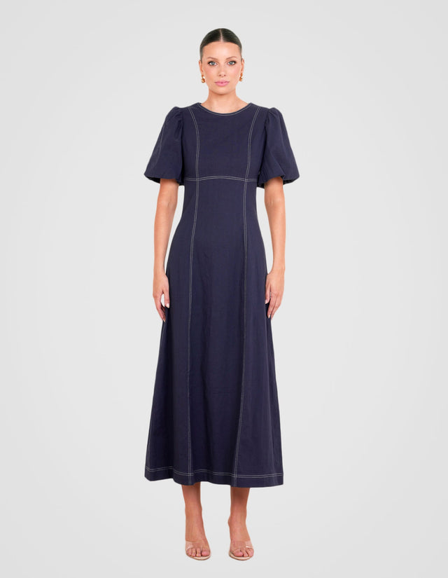 Zaffi Puff Sleeve Maxi Dress
